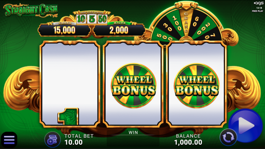 Straight Cash Slot Machine reel set